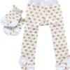 Heless maillot en sokken wit met gouden stippen