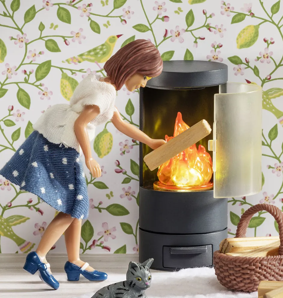 Lundby houtkachel voor poppenhuis