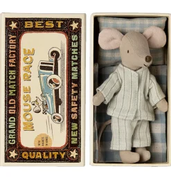 Maileg Big brother muisje met pyjama in matchbox / collectie 2024