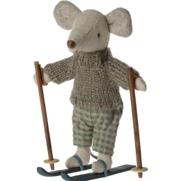 Maileg Big brother muis met ski set