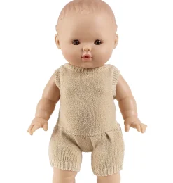 Minikane Barboteuse Orlando en tricot cru00e8me voor Gordi poppen