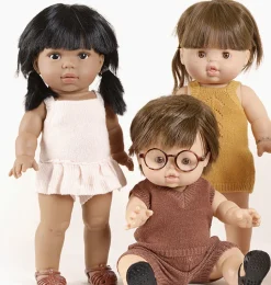 Minikane Barboteuse Orlando en tricot cru00e8me voor Gordi poppen