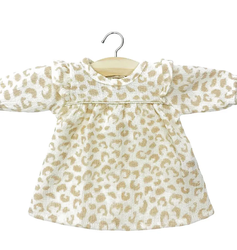Minikane Gordi jurk / Robe Mu00e9lodie in cru00e9pon Fu00e9line met lurex bies