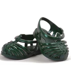 Minikane plastic sandalen voor Gordi poppen / kaki / donkergroen