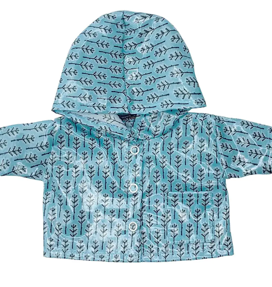 Minikane regenjas voor Gordi poppen design Arbres enneigu00e9s