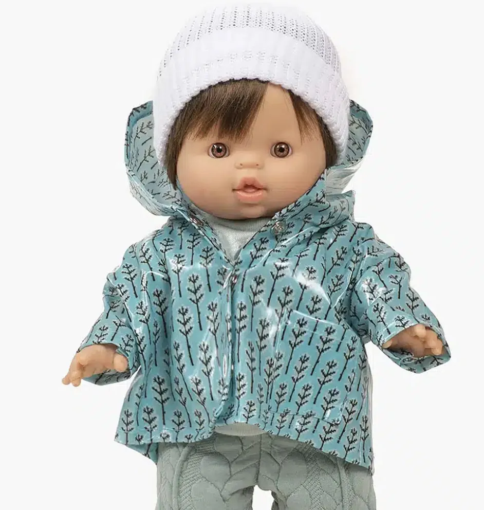 Minikane regenjas voor Gordi poppen design Arbres enneigu00e9s