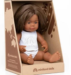 Miniland poppen meisje Aboriginal 38 cm