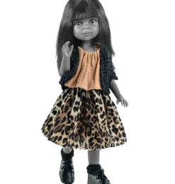Paola Reina Amigas poppen kledingset Nora / leopard print